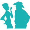 The Laughing Lady and Her Cowboy logo small
